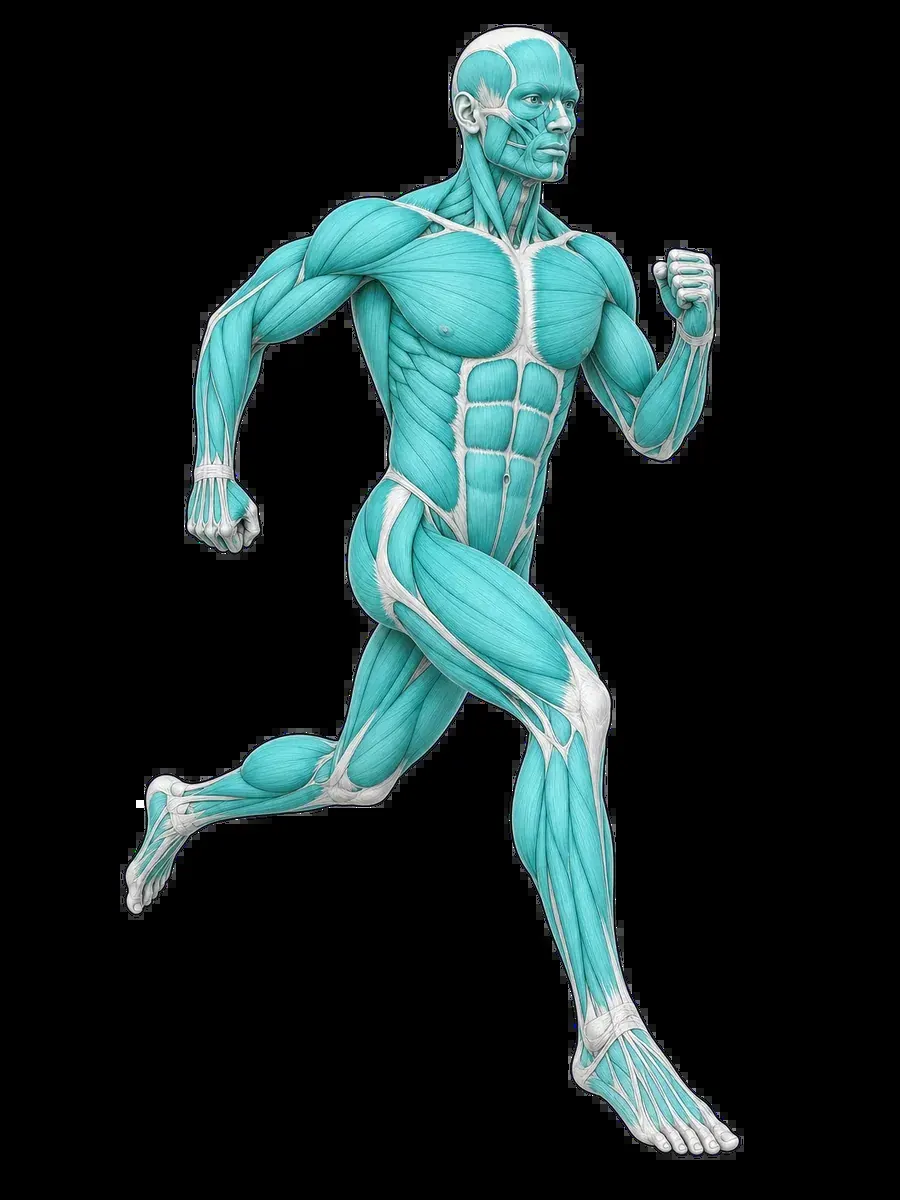 soft tissue dysfunction diagram showing muscle and fascial adhesion